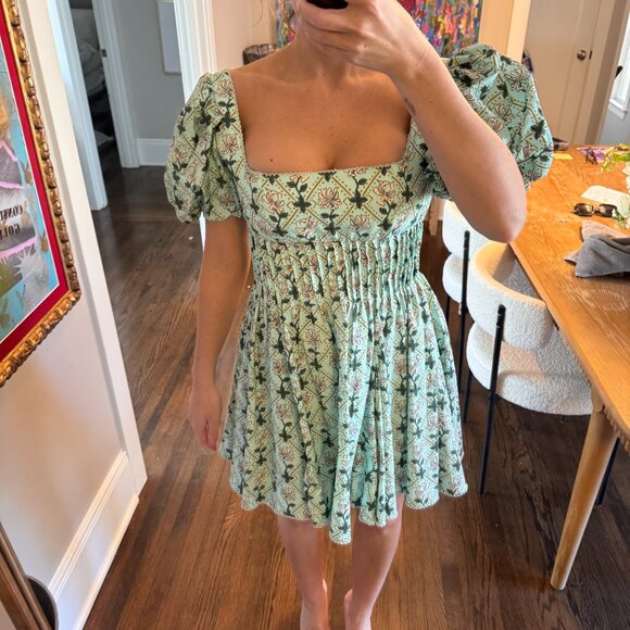 Agua By Agua Bendita Caramelo Herbal Print dress - Picture 4 of 4